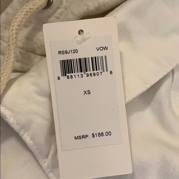 Splendid white denim jacket w sweatshirt attached - Picture 2 of 3